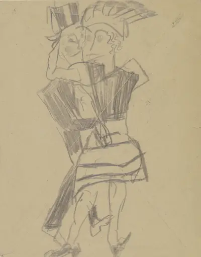 Dancing couple, 1920 av Max Beckmann