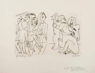 Ebbi; Illustrations for Act III av Max Beckmann