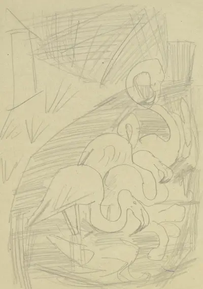 Flamingos av Max Beckmann