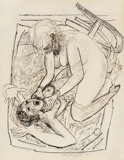 Frauenkampf av Max Beckmann