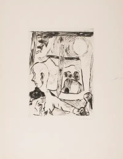 Illustration for Chapter 3, from the portfolio ‘The Duchess’ av Max Beckmann