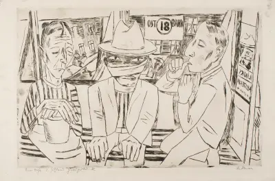 In the Tram av Max Beckmann