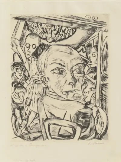 Königin Bar (Self-Portrait) av Max Beckmann