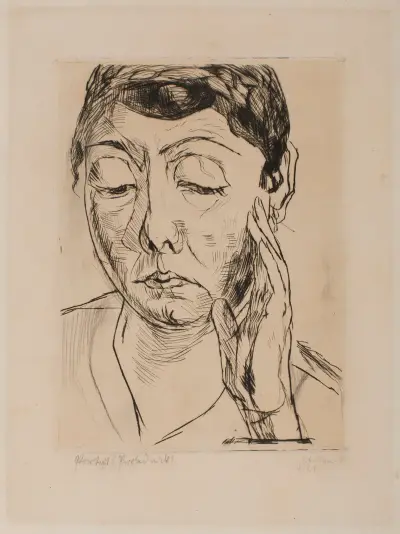 Model, 1918 av Max Beckmann
