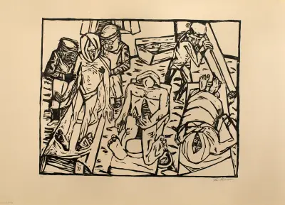 Morgue, 1923 av Max Beckmann