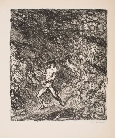 Orpheus in the Underworld, Plate 4 from the series ‘The Return of Eurydice, Three Cantos’ av Max Beckmann