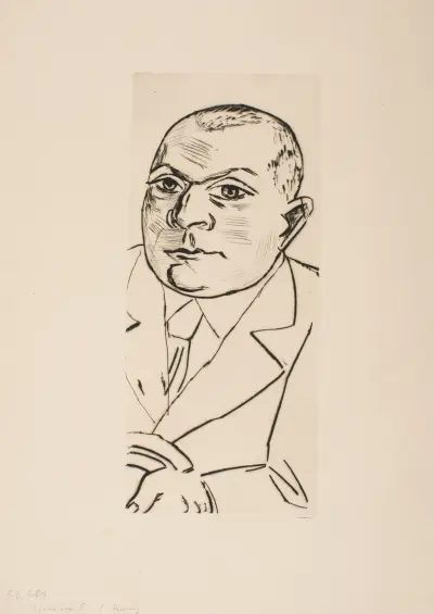 Portrait of Baron Simolin I (Small Version) av Max Beckmann