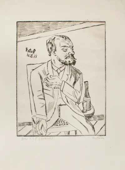 Portrait of Fritz P. av Max Beckmann