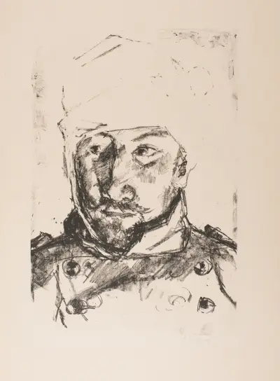 Portrait of His Wounded Brother-in-law Martin Tube av Max Beckmann