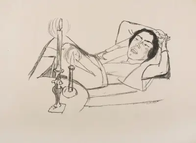 Reclining Woman (Portrait of Johanna Loeb) av Max Beckmann