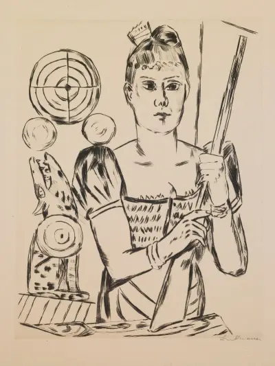 Shooting Gallery, plate 4 from the portfolio ‘Annual Fair’ av Max Beckmann