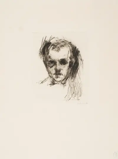 Small Self-Portrait av Max Beckmann