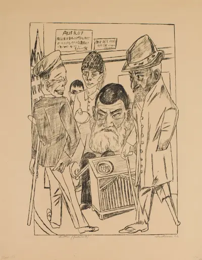 The Beggars, plate 7 from the series ‘Trip to Berlin 1922’ av Max Beckmann