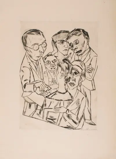 The Draftsman in Society av Max Beckmann