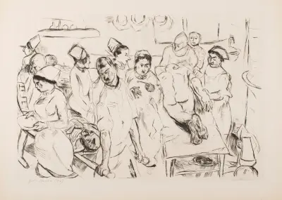 The Large Operation, plate 18 from the portfolio ‘Faces’ av Max Beckmann