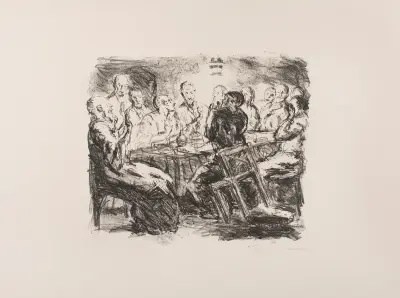 The Last Supper, plate 5 from the portfolio ‘Six Lithographs to the New Testament’ av Max Beckmann