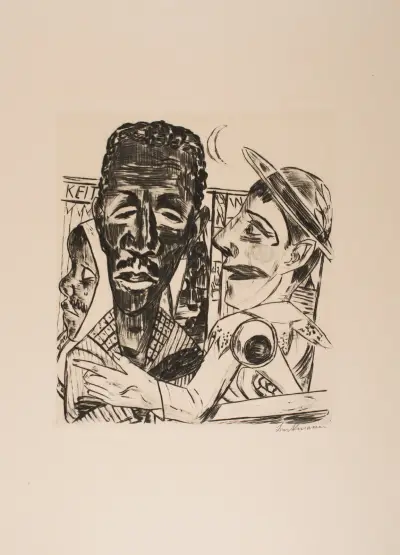 The Negro, plate 6 from the portfolio ‘Annual Fair’ av Max Beckmann