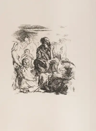 The Sermon on the Mount, plate 4 from the portfolio ‘Six Lithographs to the New Testament’ av Max Beckmann