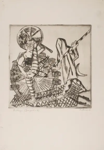 The Tight Rope Walkers, plate 8 from the portfolio ‘The Annual Fair’, 1921 – nr 2 av Max Beckmann
