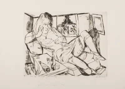 Woman at Night av Max Beckmann