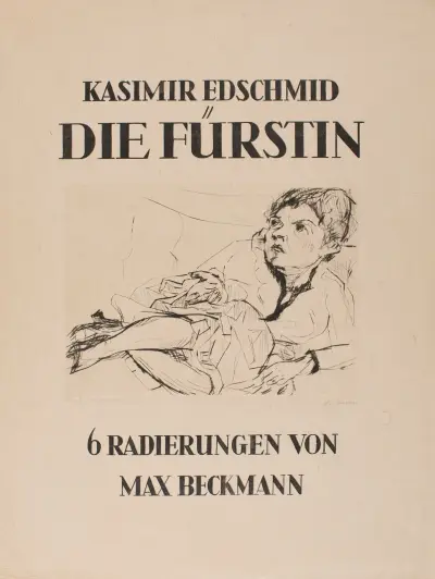 Woman on a Sofa (Friedel Battenberg), title sheet from the suite ‘The Duchess’ av Max Beckmann