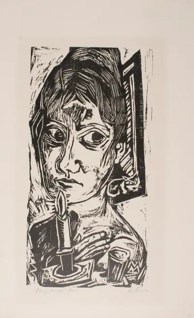 Woman with Candle av Max Beckmann