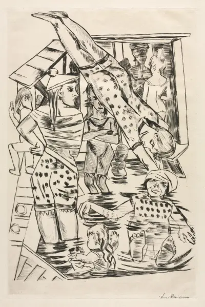 Women’s Bath av Max Beckmann