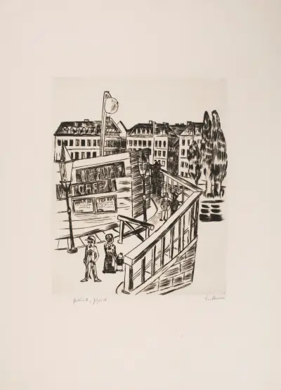 Holzbrücke, 1922 – Nr. 2 von Max Beckmann