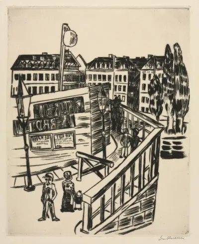 Wooden Bridge, 1922 – nr 1 av Max Beckmann