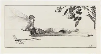 Amor (Ein Handschuh, Opus VI, Blatt 10) av Max Klinger