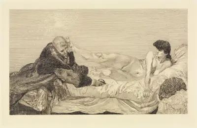 Erbjudanden (Ett liv, Opus VIII, blad 6) av Max Klinger