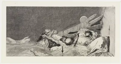 Ångest (En handske, Opus VI, blad 7) av Max Klinger