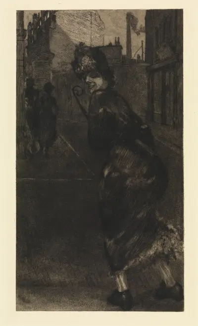 På gatan (Ett liv, Opus VIII, blad 9) av Max Klinger