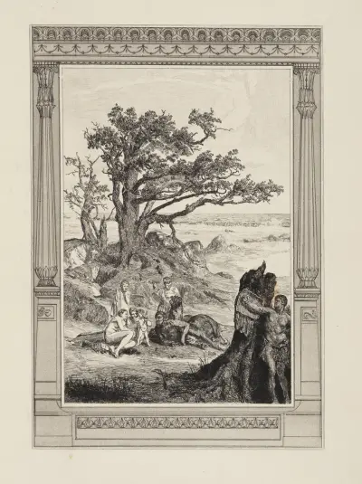 Amors ungdom (Amor och Psyche, Opus V, blad 1) av Max Klinger