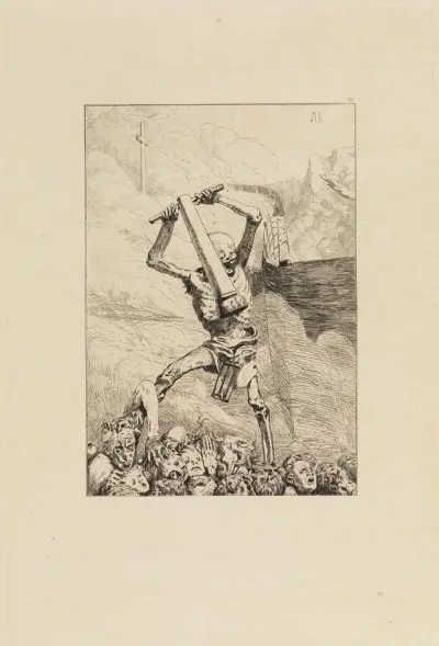 Tredje framtiden (Eva och framtiden, Opus III, blad 6) av Max Klinger