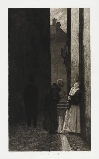 Ein Schritt (Dramen, Opus IX, Blatt 2) von Max Klinger