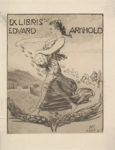 Ex libris för Eduard Arnhold av Max Klinger