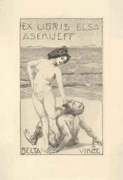 Ex Libris of Elsa Asenijeff av Max Klinger