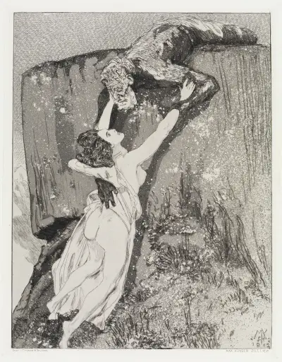 Flykt (Tält, Opus XIV, del 1, nr 21) av Max Klinger