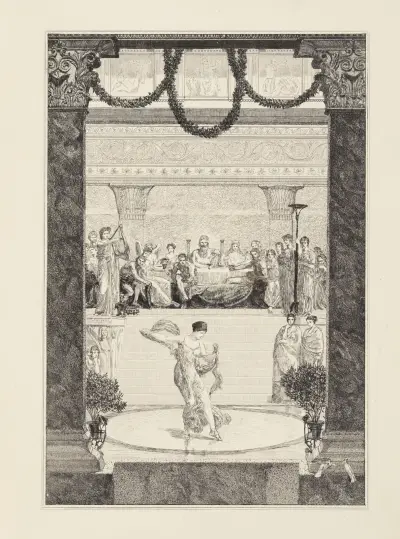 Hochzeitsfest Amors und Psyche[s] (Amor und Psyche, Opus V, Blatt 44) av Max Klinger