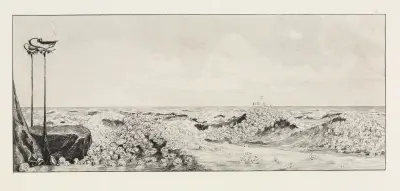Hyldning (En handske, Opus VI, blad 6) av Max Klinger