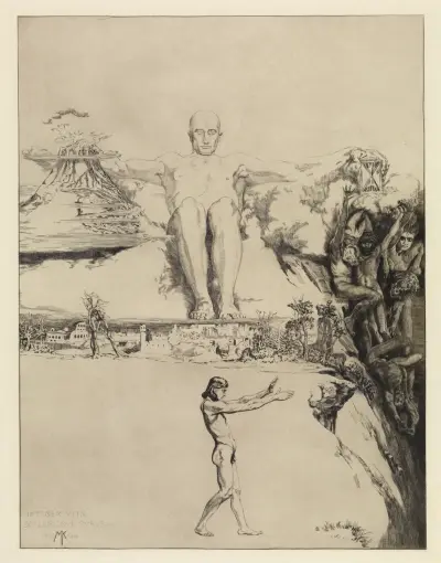 Integer vitae (Titelblatt) (Vom Tode, Zweiter Theil, Opus XI, Blatt 1) von Max Klinger