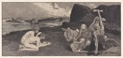 Intermezzo (Adam och Eva & Döden och Djävulen) av Max Klinger