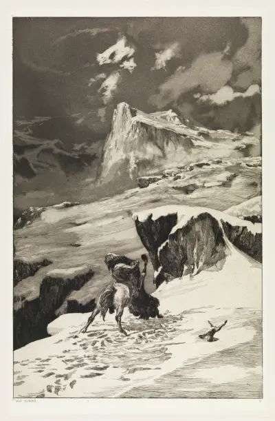 Kämpfende Centauren (Intermezzi, Opus IV, Blatt 5) von Max Klinger