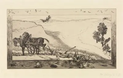 Landmann (Vom Tode, Erster Theil, Opus XI, Blatt 7) von Max Klinger