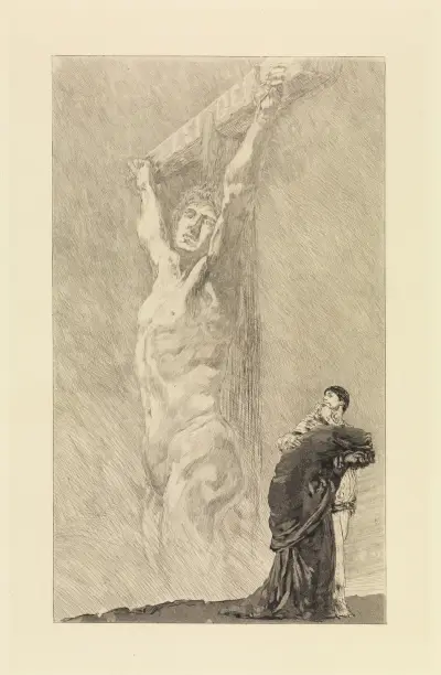 Leide! (Ett liv, Opus VIII, blad 14) av Max Klinger