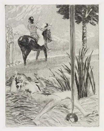 Mord und Entführung (Zelt, Opus XIV, 1. Teil, Nr. 17), Max Klinger