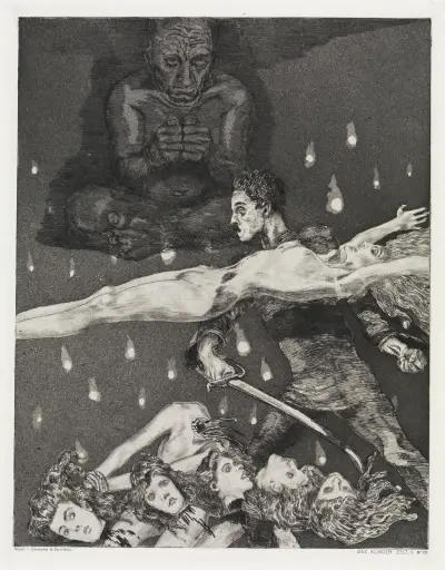 Mord (Zelt, Opus XIV, 2. Teil, Nr. 39) av Max Klinger