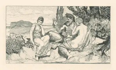 Pan utešuje Psyché von Max Klinger