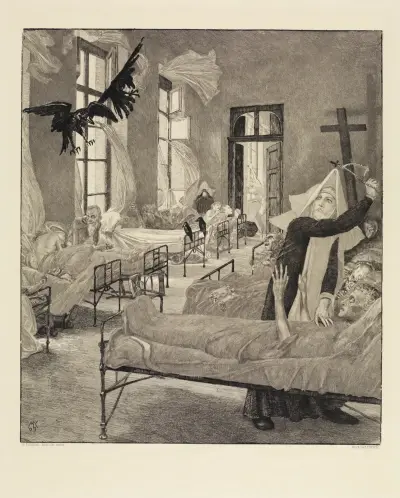 Pest (Vom Tode, Zweiter Theil, Opus XI, Blatt 6) von Max Klinger